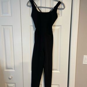 Calia peachy soft lustralux fabric anti-sheer yoga/barre bodysuit size med.
